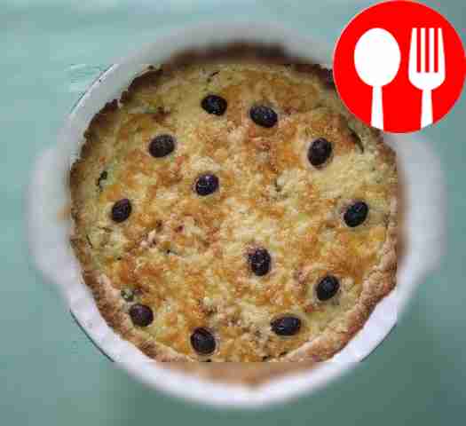 Тарт с мангольдом и ветчиной