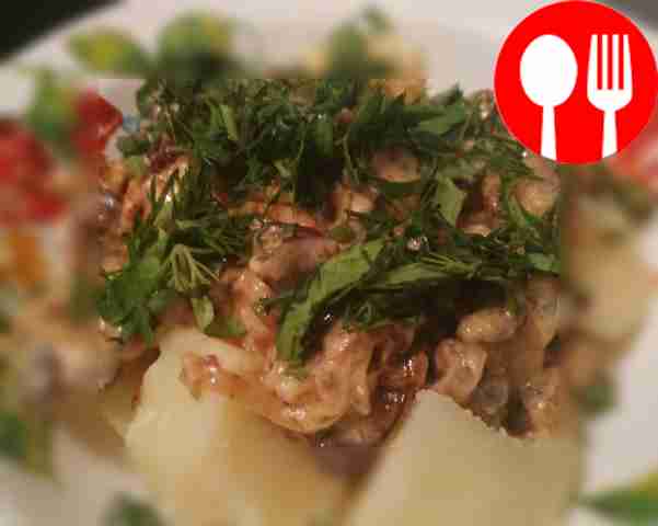 Chicken hearts in mayonnaise sauce