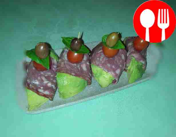 Avocado and basil appetizer