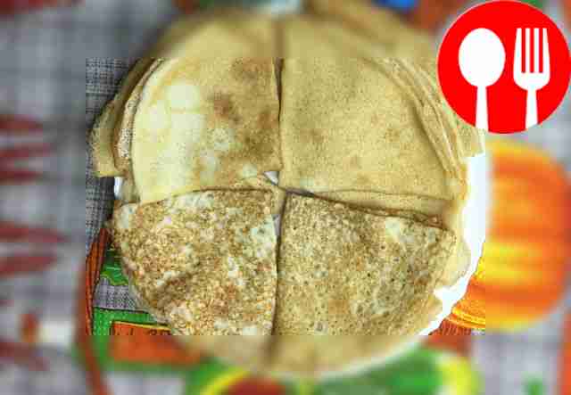 Pancakes on boiling water