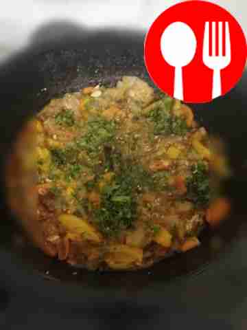 Сочное овощное рагу со свининой