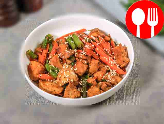 Курица с фасолью в соевом соусе