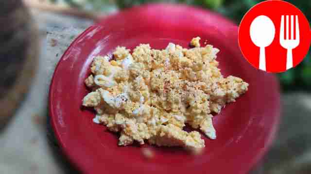 Scrambled eggs Mongolian style