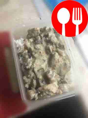 Сливочная курица с грибами