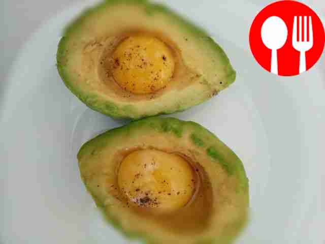 Break one egg into each cavity, add salt and...