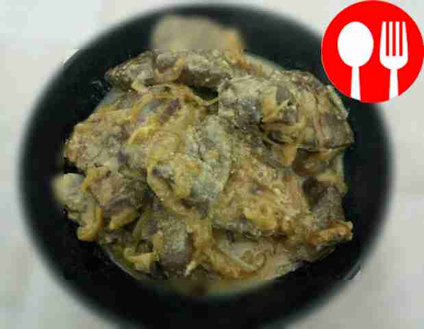 Нежная печень в сметане с содой