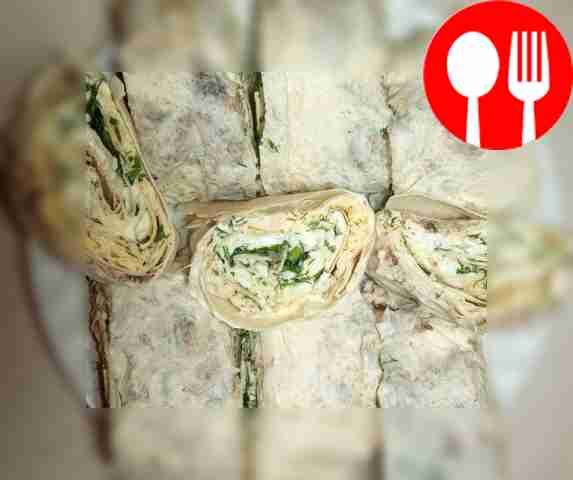 Hearty lavash with canned mackerel