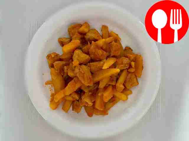 Appetizing azu with pork neck