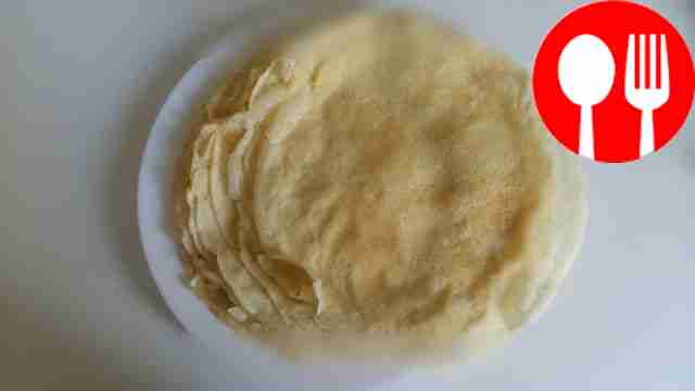 Place the finished dough into the frying pan....