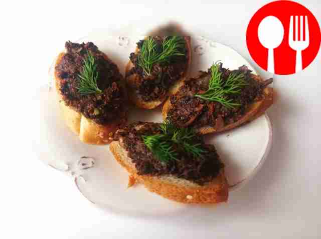 Caviar from dried porcini mushrooms