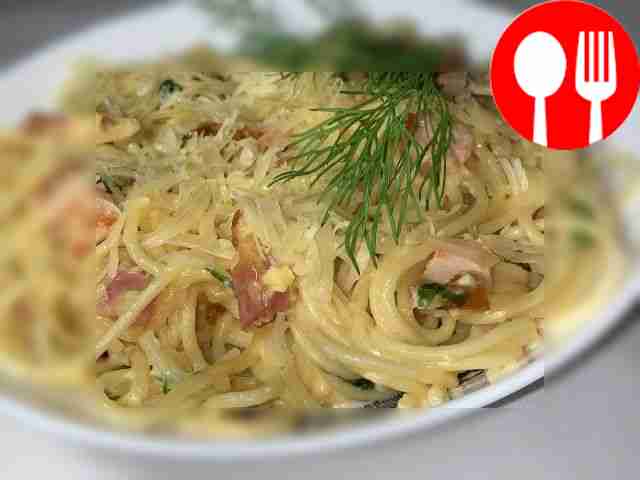 Классический рецепт пасты карбонара с беконом и сливками