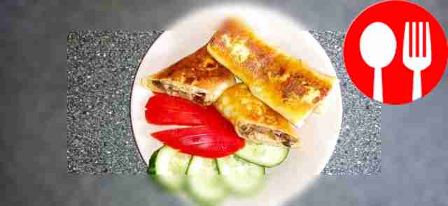 Блинчики с мясом и грибами