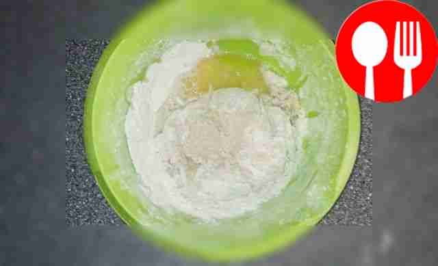 Sift the flour through a sieve, then pour in...