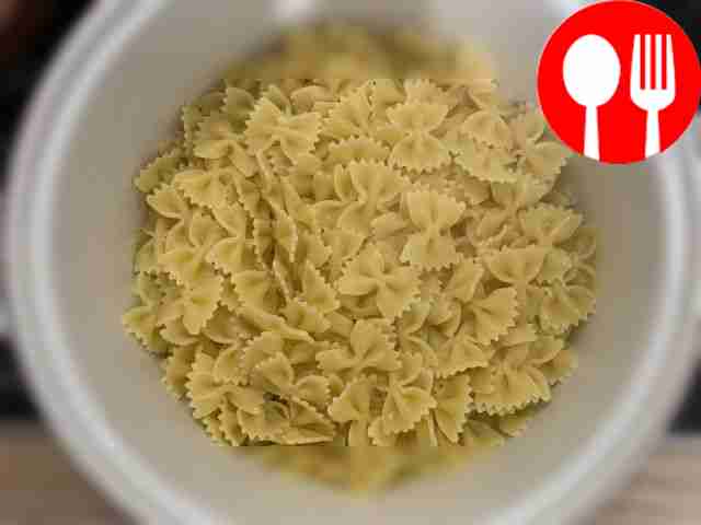 Place the pasta in a large saucepan and let it...