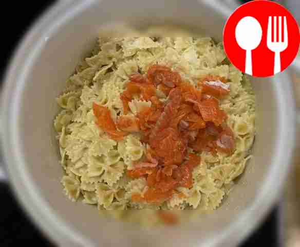 Cut the sour cream into pieces, then place the...