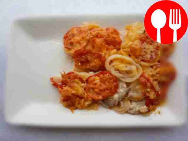 Fragrant turkey with cheese in French