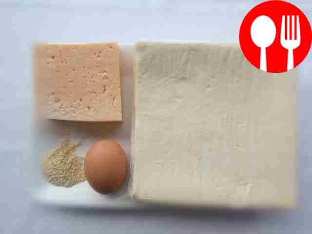 Cut a piece of cheese and place it on the...