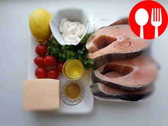 Place the salmon on a plate. Place tomatoes,...