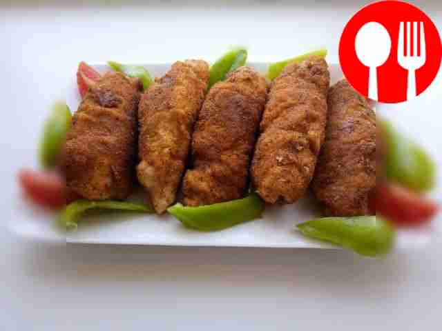 Homemade chicken rolls with ham and cheese