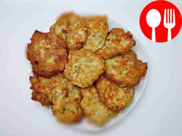 Fragrant chicken pancakes with melted cheese