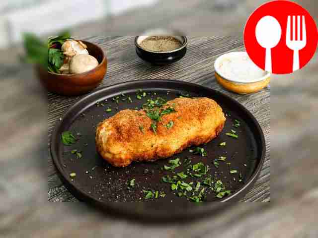 Chicken Kiev with mushrooms