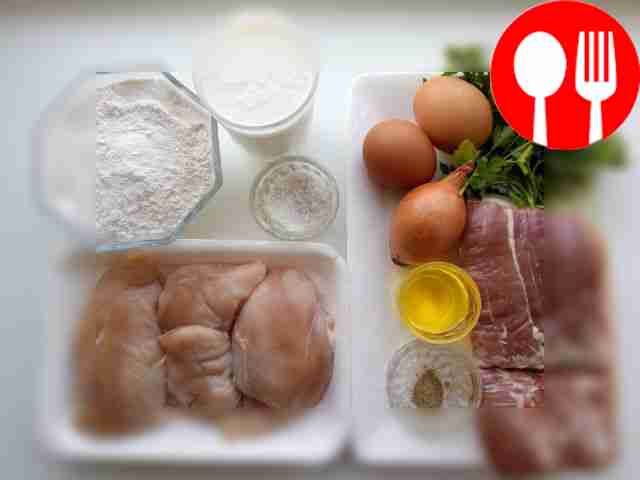 Unwrap the chicken and bacon and place on a...