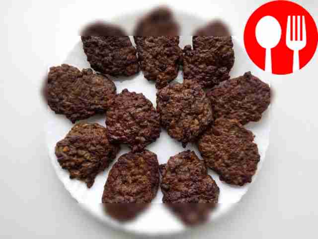 Delicious pancakes with beef liver