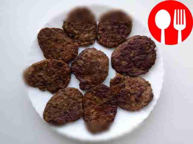 Homemade pancakes with liver and potatoes