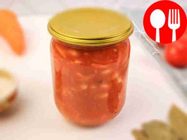 Салат с фасолью на зиму