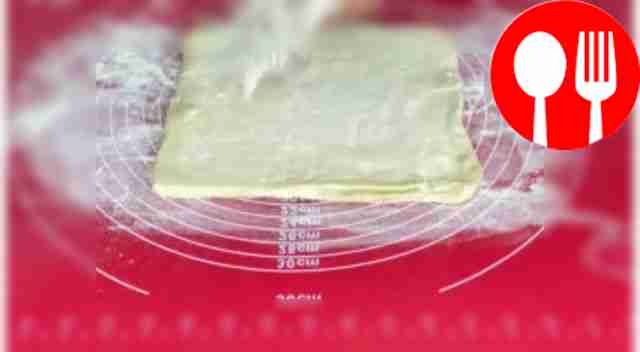 Thaw the puff pastry, then sprinkle the board...