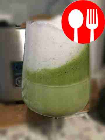 Matcha with almond milk