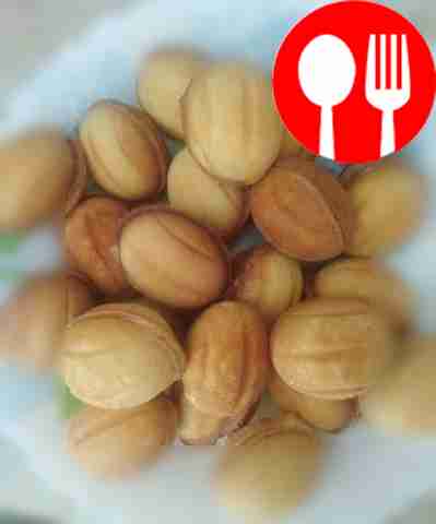 Орешки с варёной сгущенкой Nuts with boiled condensed milk