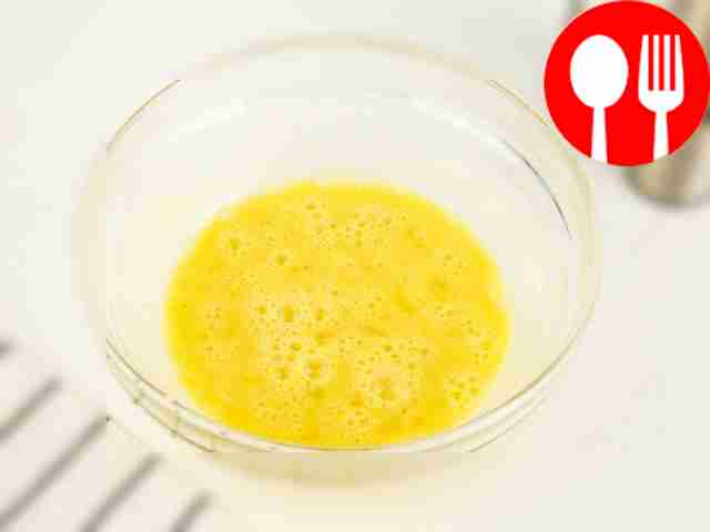 In a deep bowl, beat 3 eggs, milk and flour...