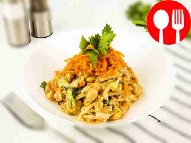 Eggplant and Korean carrot salad