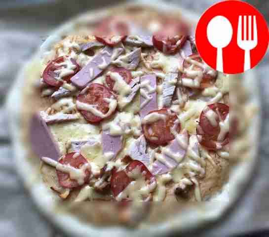 Homemade pizza with delicious toppings