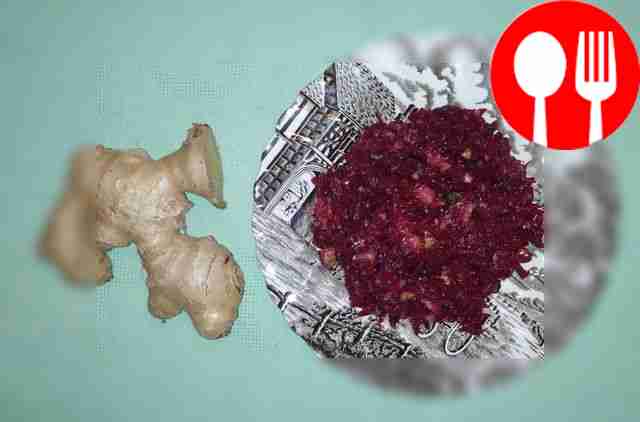 Salad with beets and ginger