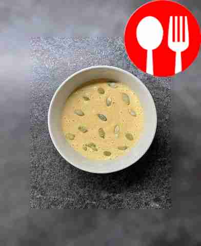 Pumpkin cream soup autumn