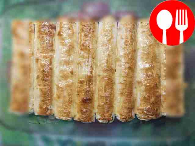 Curd-banana lavash rolls