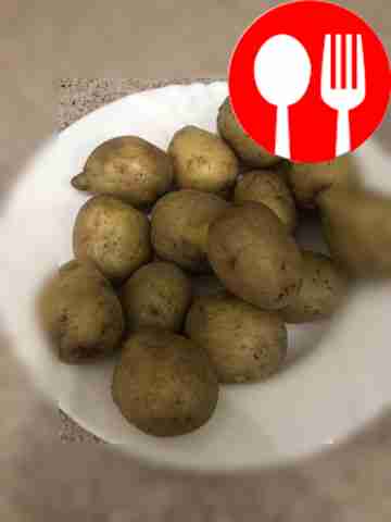 Boil the potatoes in their skins in advance...