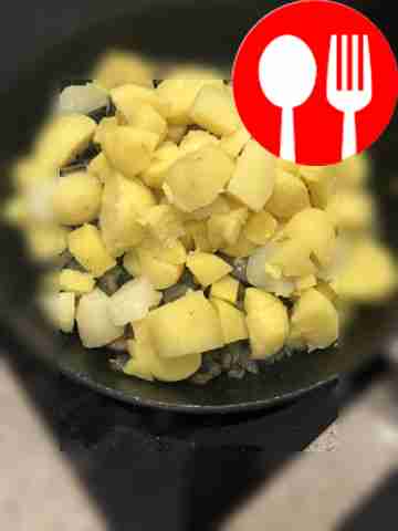 Slice the potatoes and add to the contents of...