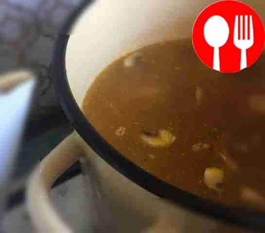 Boil water and add our vegetables, chicken and...