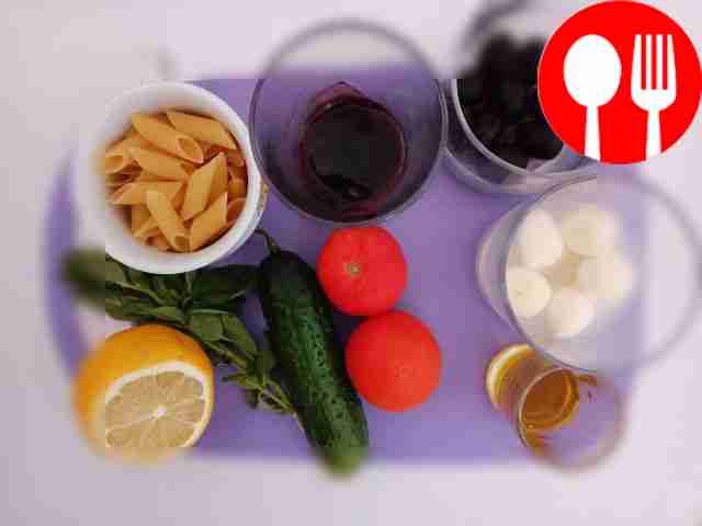 Wash the cucumber, tomatoes and basil in...