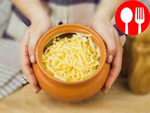 Add cheese at the end. Cover the pot with a...