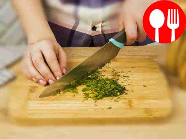 Finely chop the dill.