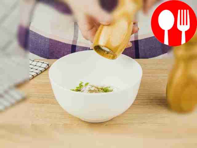 Add sour cream, salt and pepper to taste.