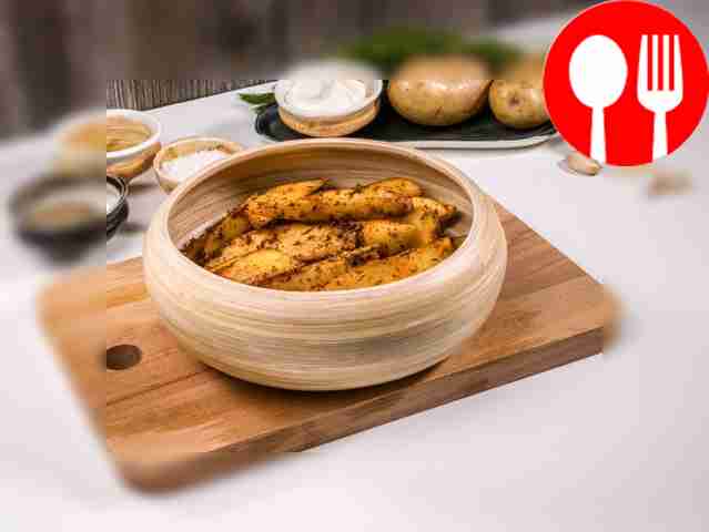 Place potatoes in a bowl. Sprinkle with salt,...
