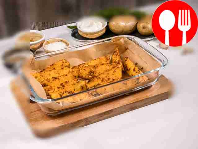 Place the potatoes in an even layer on a...