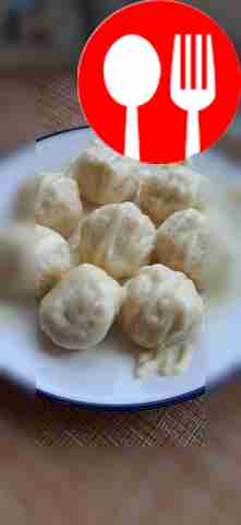 Lazy dumplings with kiwi