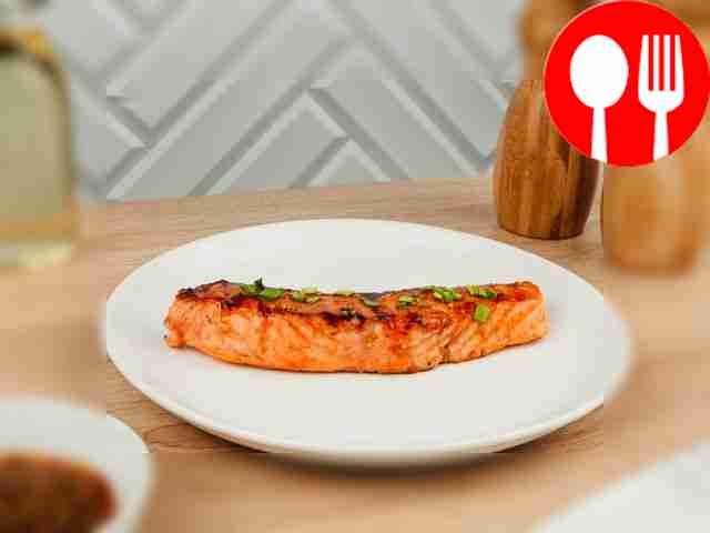 Caramelized salmon