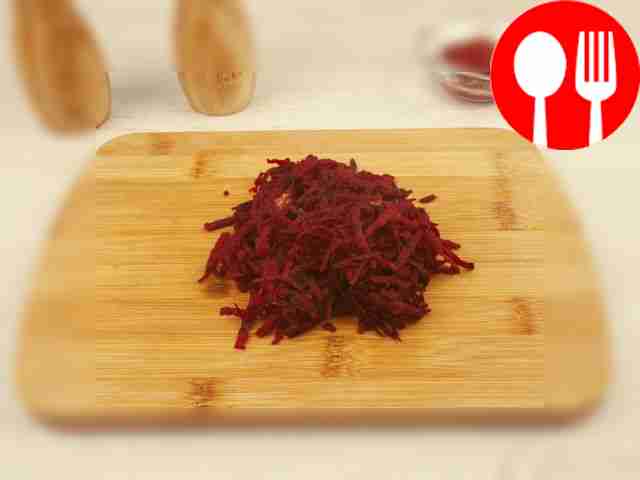 Grate the zucchini, carrots and beets and set...